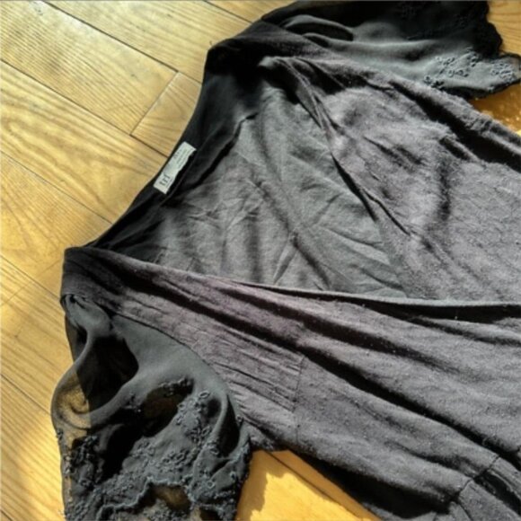 Zara Lace Eyelet Black Summer Fba 4 - Picture 2 of 3